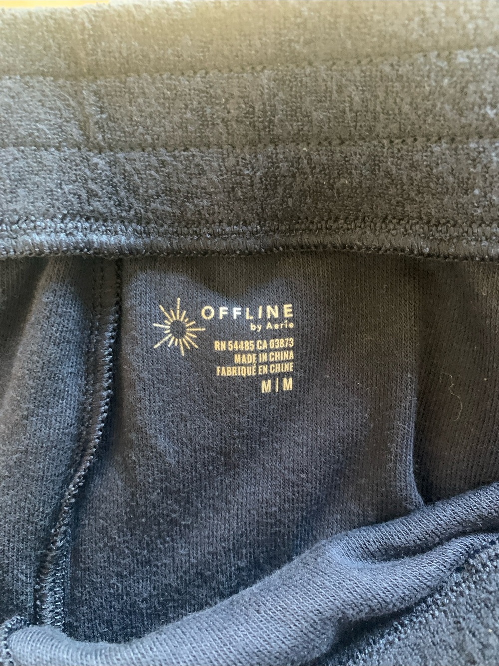 aerie Navy Terry Lounge Shorts - Picture 2 of 3